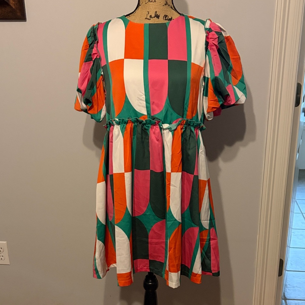 Colorful Geometric Dress
